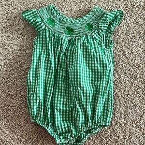 St. Patricks Day Smocked one piece
